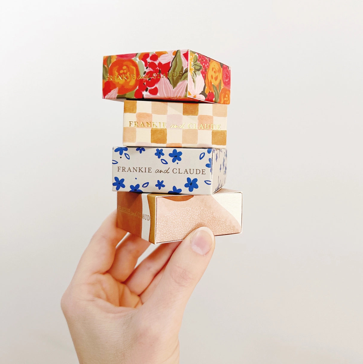 Painted Checkered Pattern: Small Double-Sided Match Box