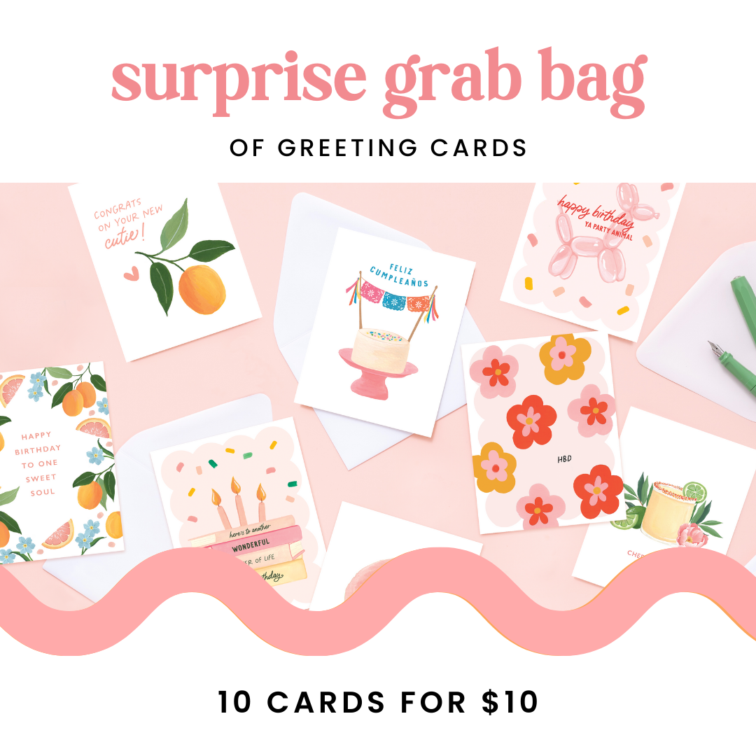 SURPRISE Grab Bag of Greeting Cards! 10 for $10!