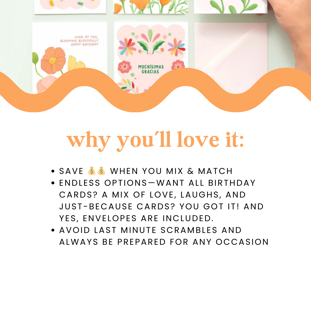 Mix + Match Half Dozen Card Bundle - YOU pick 6 Cards!