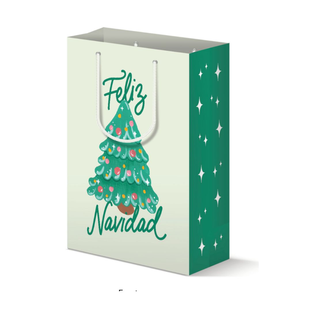 Feliz Navidad Tree Gift Bag