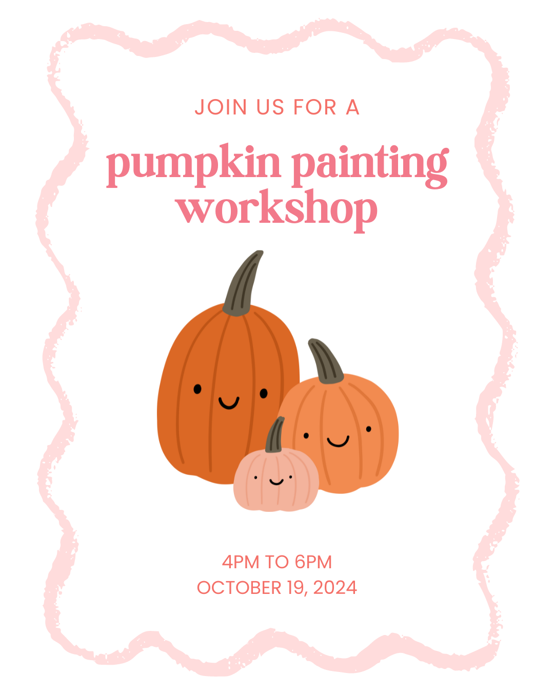 Pumpkin Painting Workshop October 19, 2024 Ticket