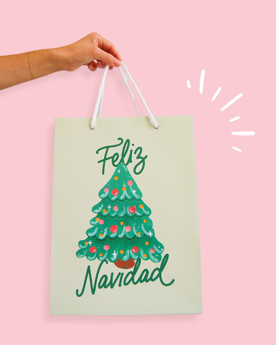 Feliz Navidad Tree Gift Bag