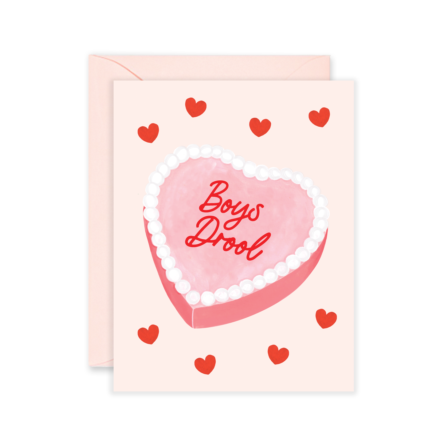 Boys Drool Cake Greeting Card
