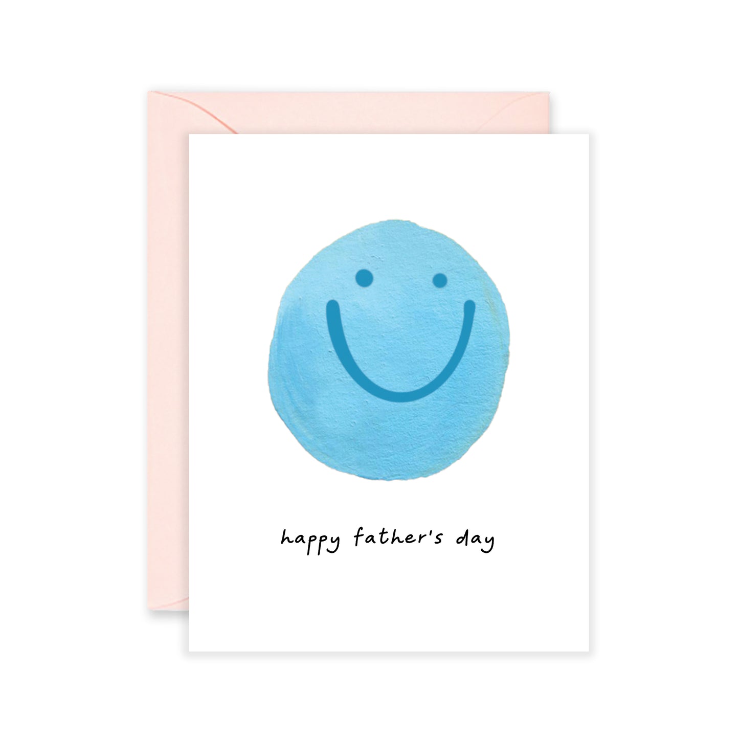 Blue Smiley Father's Day Greeting Card