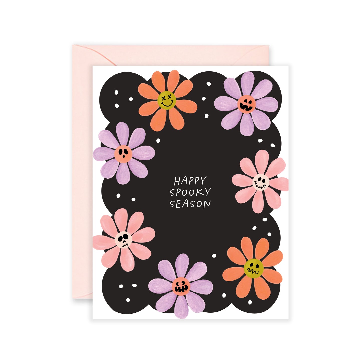 Spooky Flowers Halloween Greeting Card