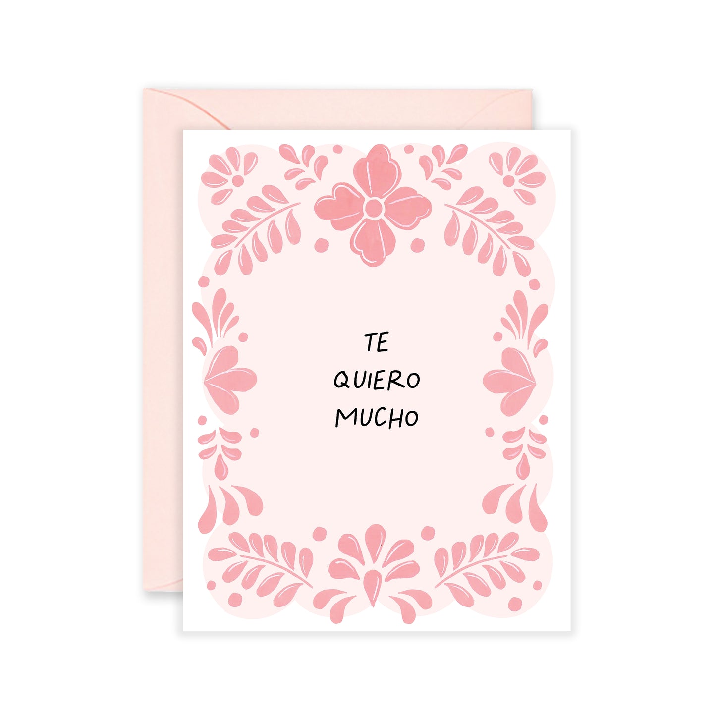 Pink Talavera Te Queiro Mucho Greeting Card