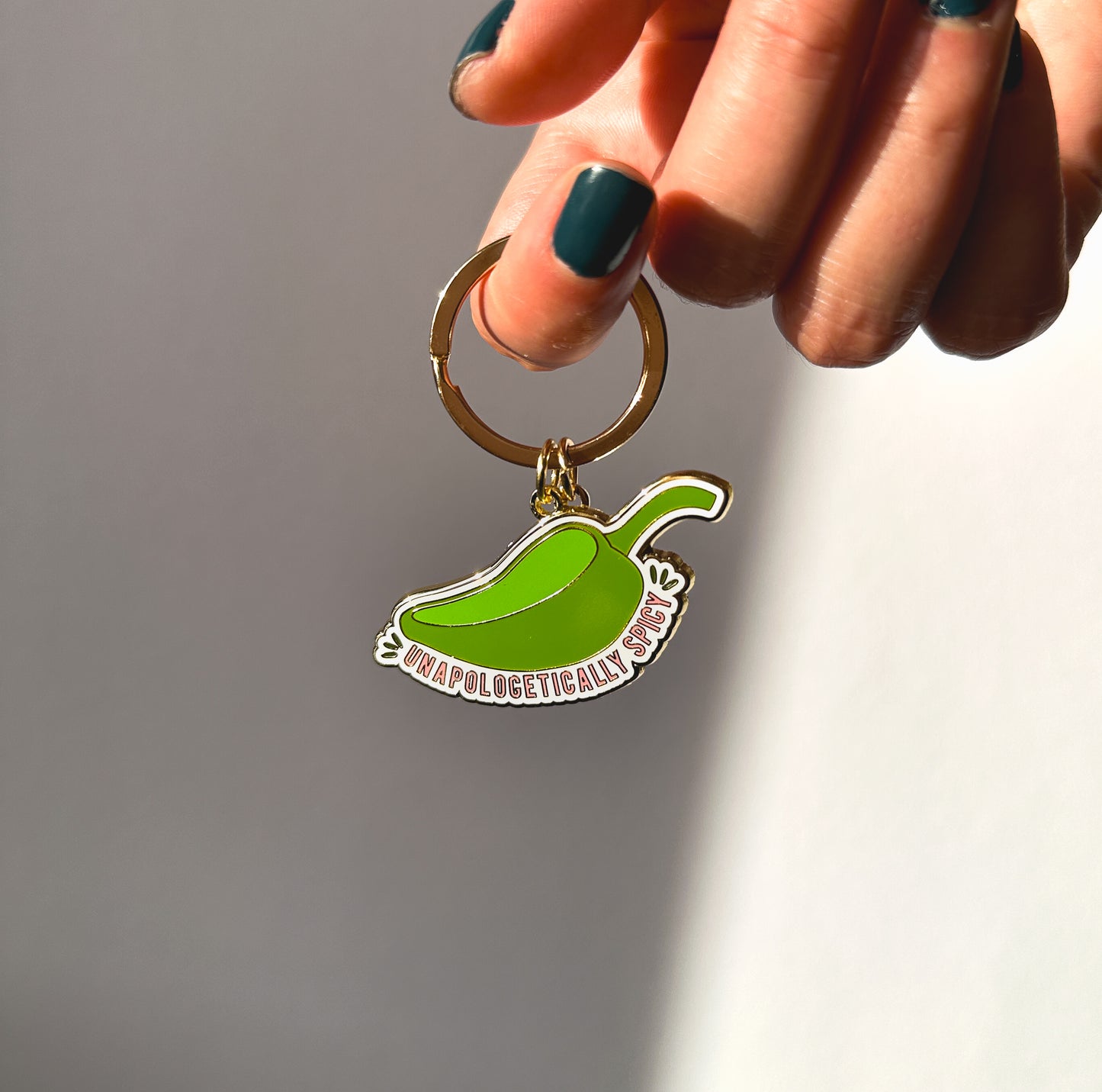 Unapologetically Spicy Jalapeño Enamel Keychain