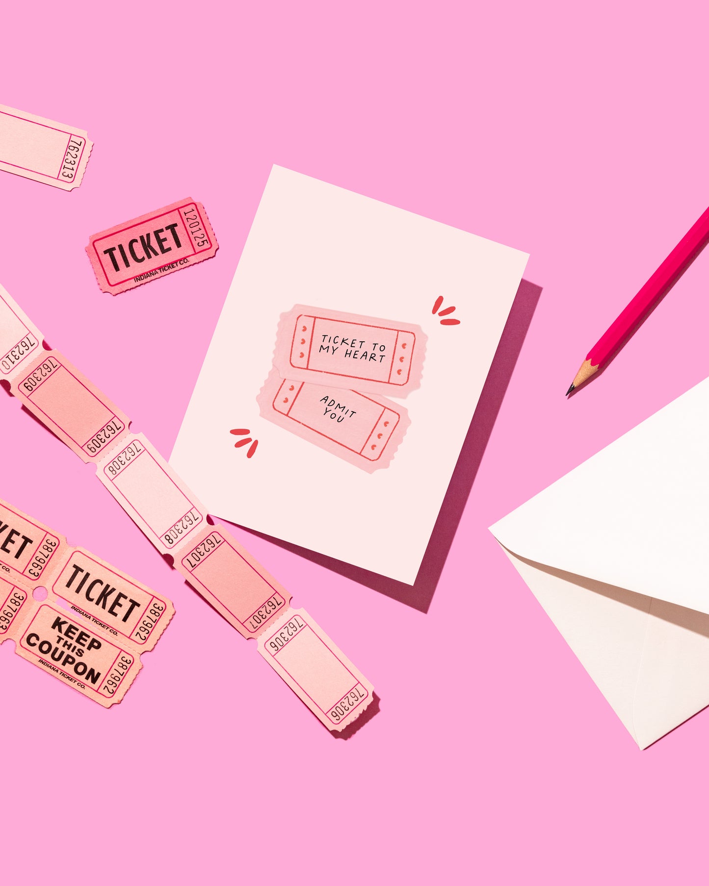 Ticket To My Heart Greeting Card