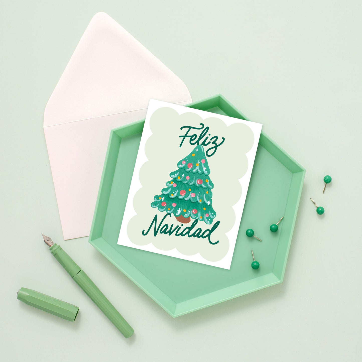 Feliz Navidad Tree Greeting Card