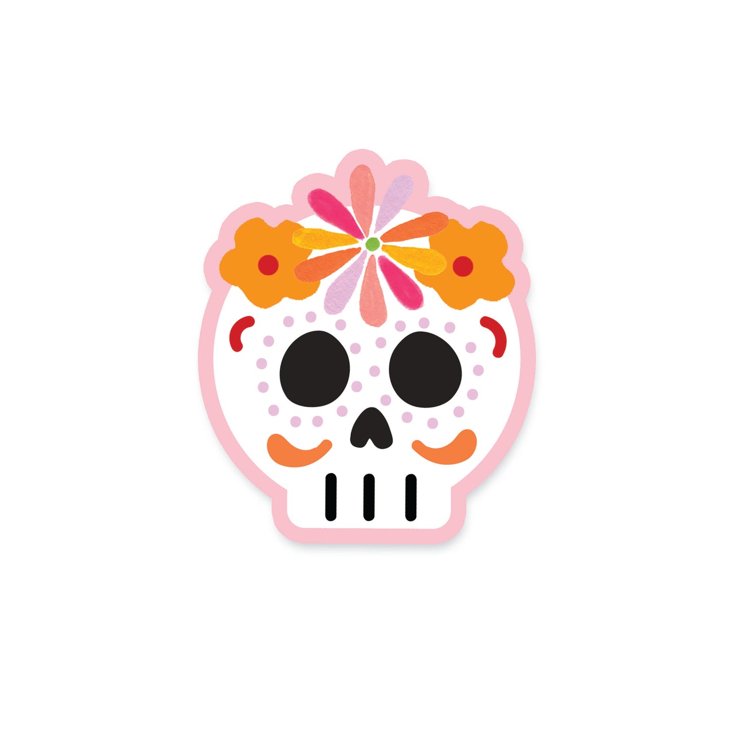 Calavera Pink - Day of The Dead Sticker
