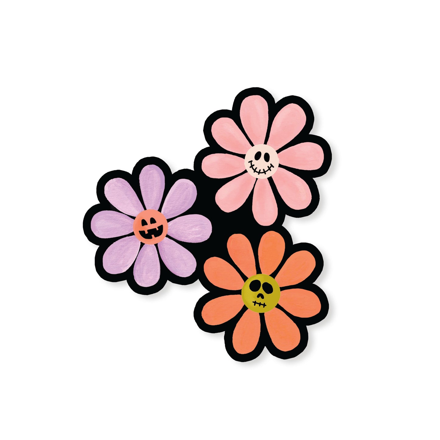 Spooky Flowers Halloween Sticker