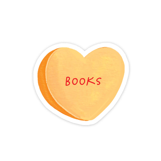 Books Candy Heart Sticker