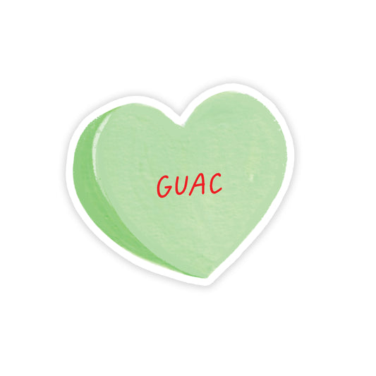 Guacamole Candy Heart Sticker
