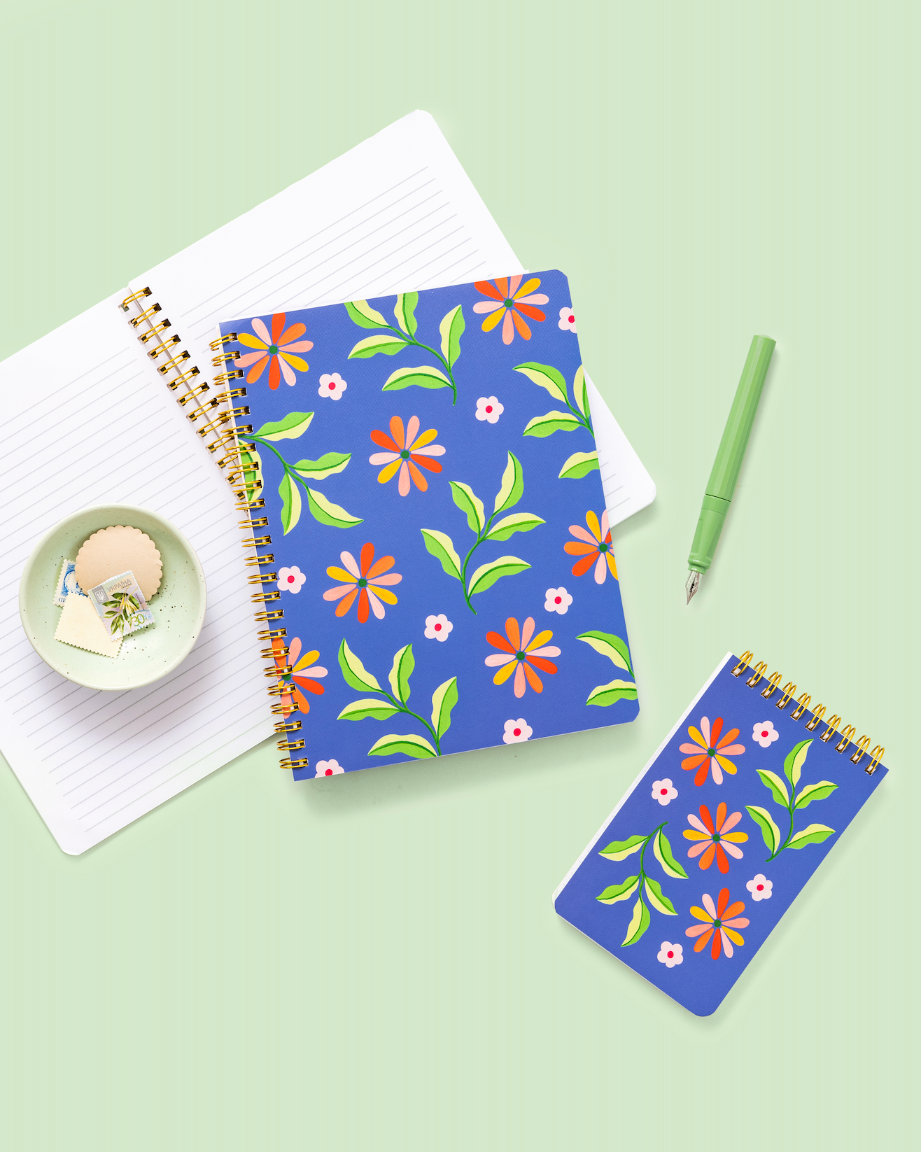 Blue Jardin Notebook