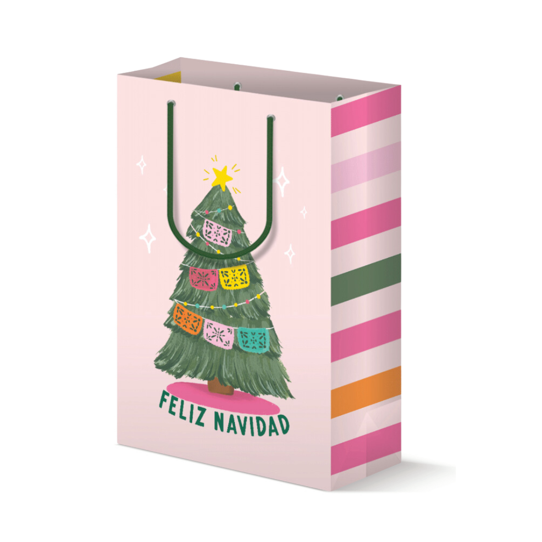 Papel Picado Navidad Tree Gift Bag