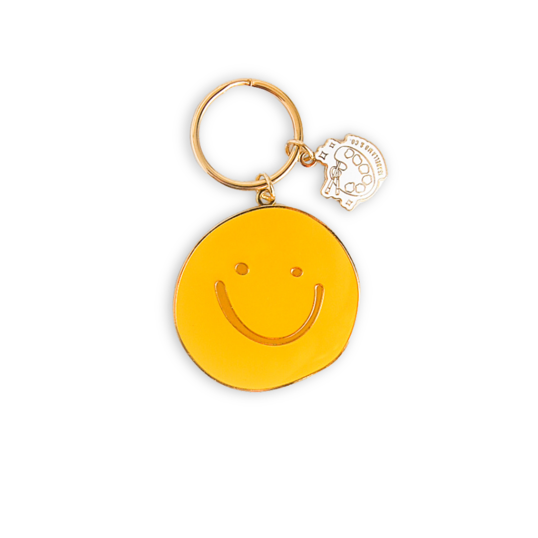 Smiley Enamel Keychain