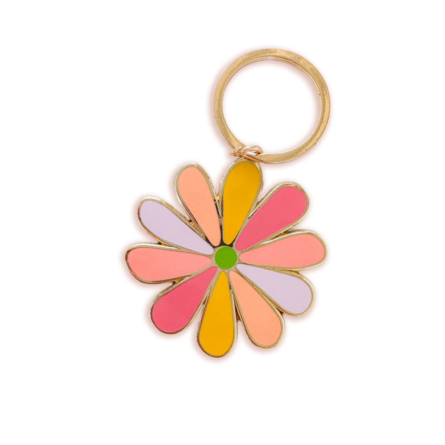 Otomi Flower Enamel Keychain