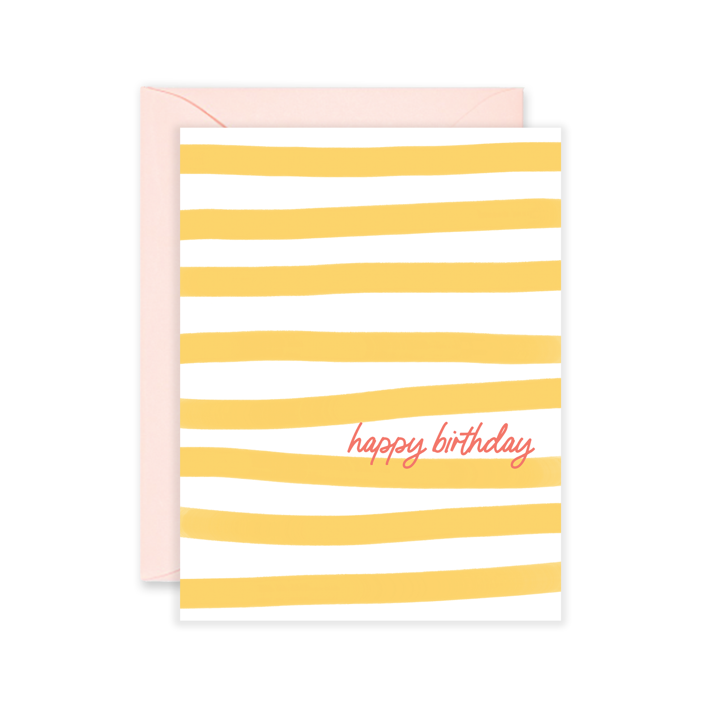 Yellow Stripes Greeting Card