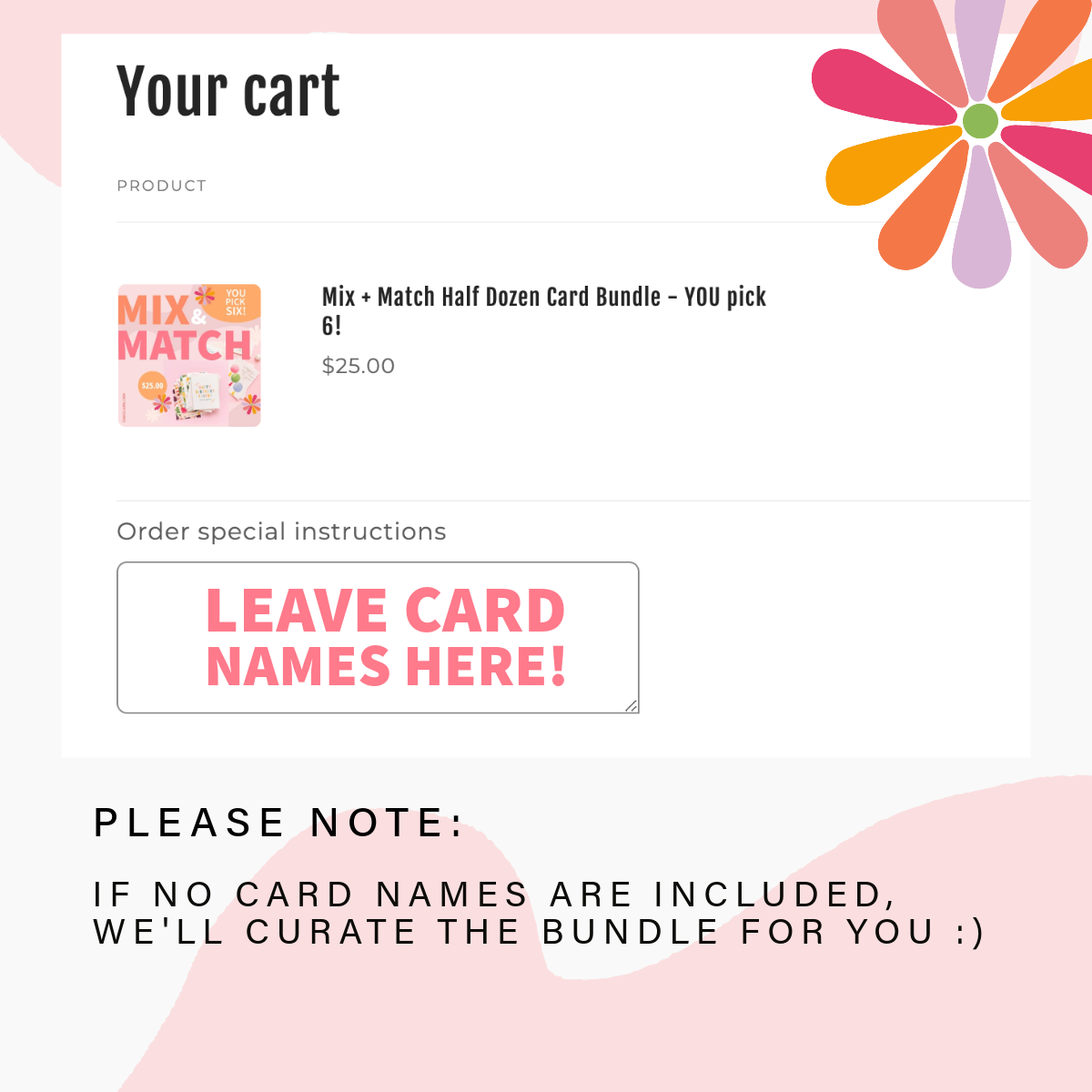 Mix + Match Half Dozen Card Bundle - YOU pick 6 Cards!