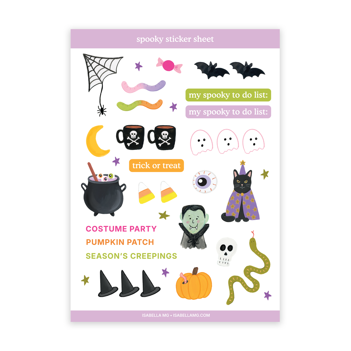 Spooky Planner Sticker Sheet
