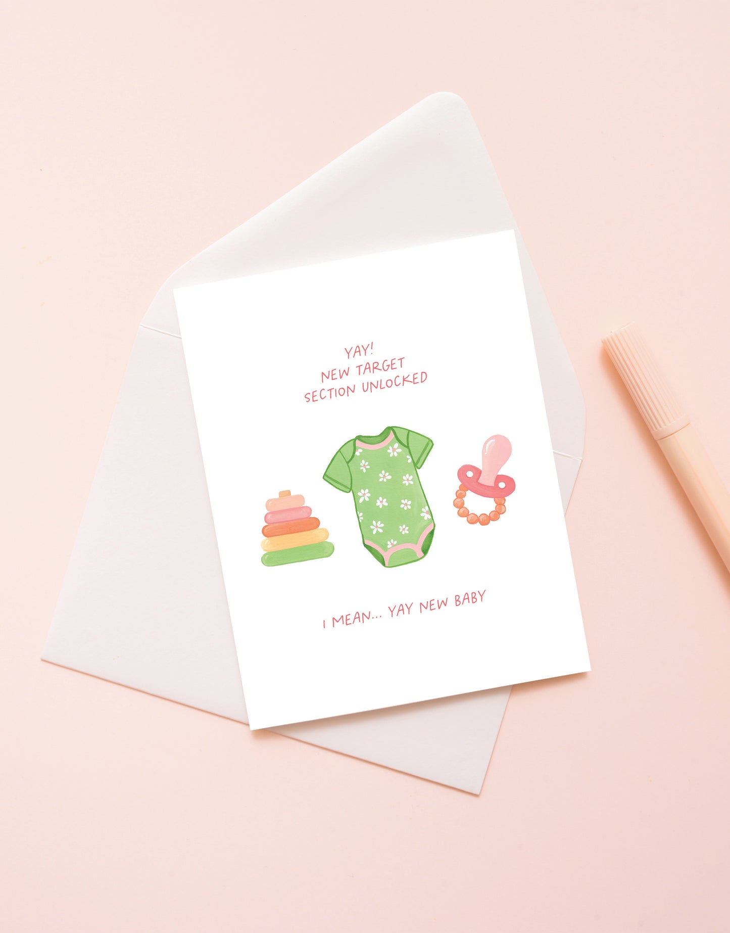 Target Baby - Funny New Baby Greeting Card