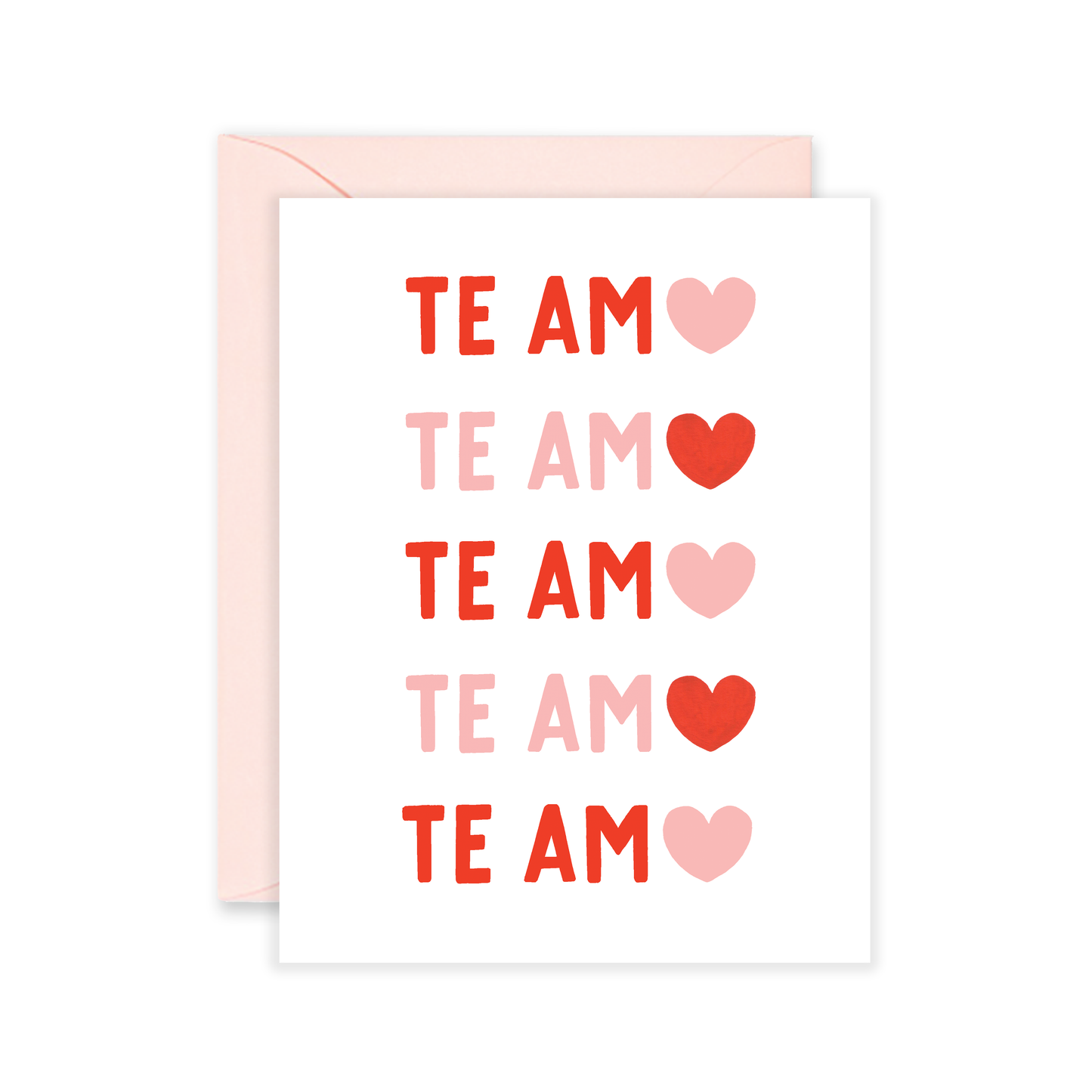 Te Amo Hearts Greeting Card