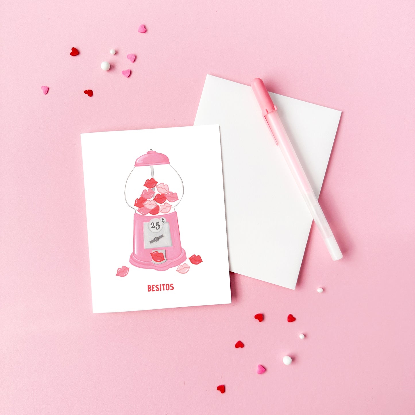 Besitos Gumball Machine Card