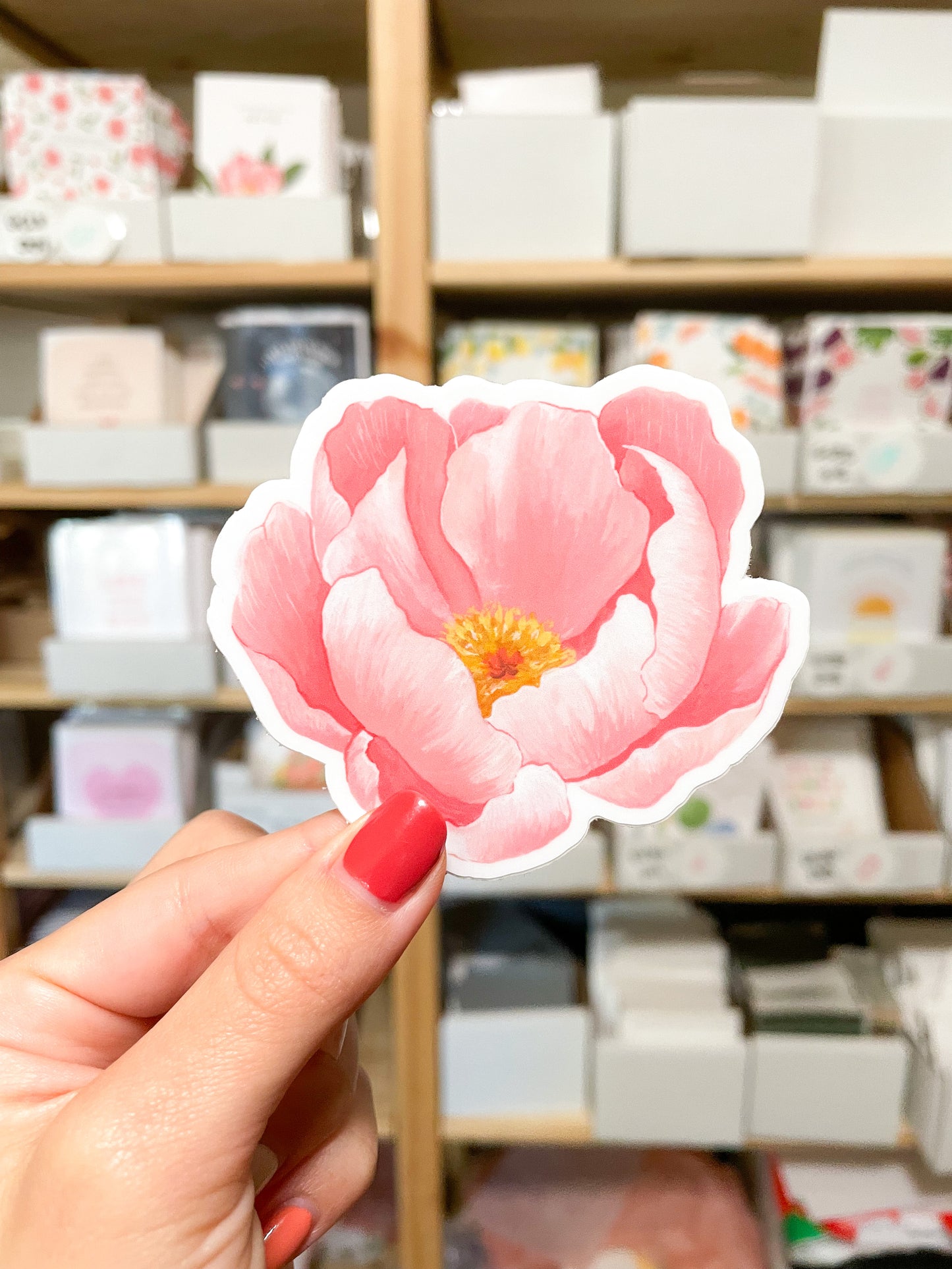 Pink Peony Sticker