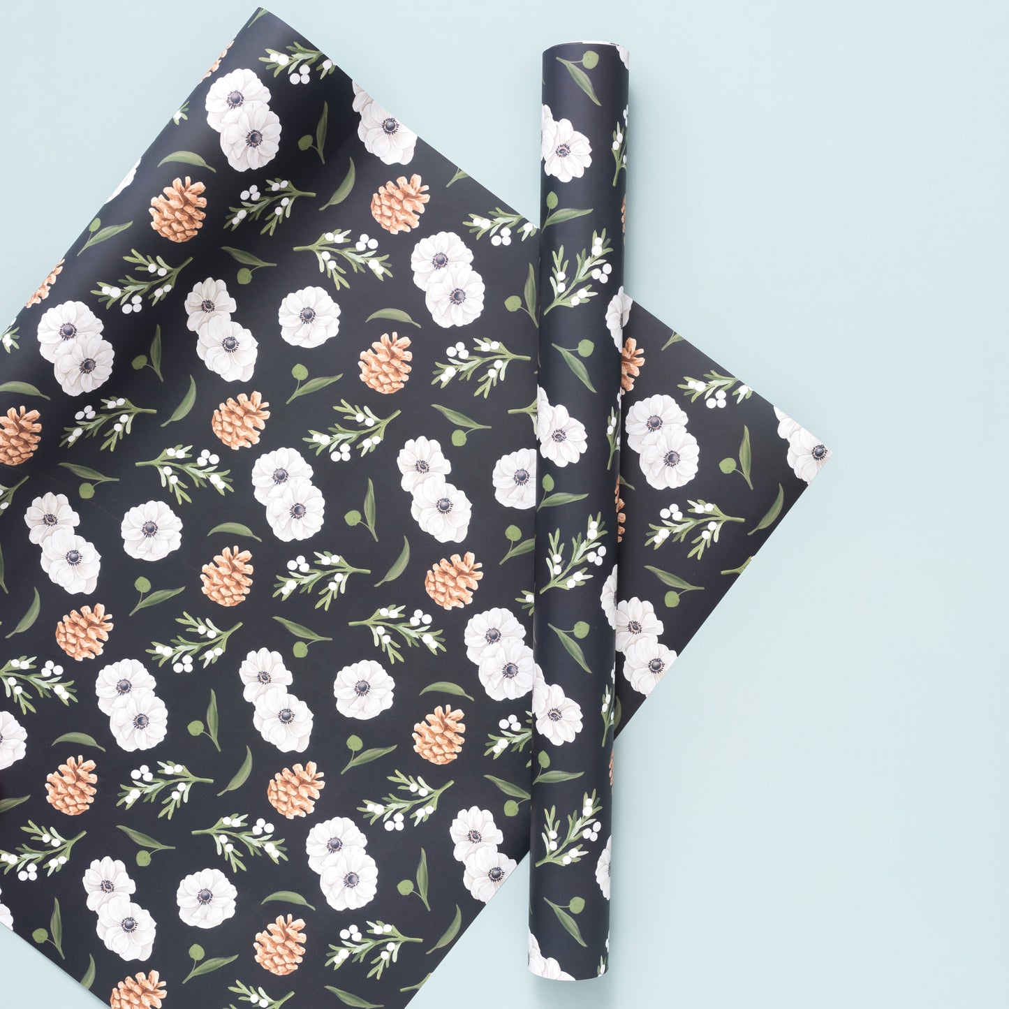 Winter Anemones Holiday Gift Wrap