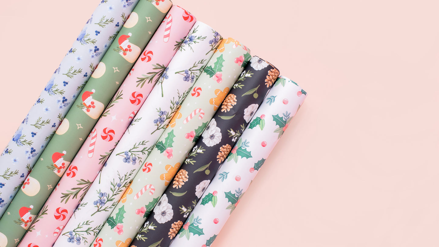 Winter Anemones Holiday Gift Wrap