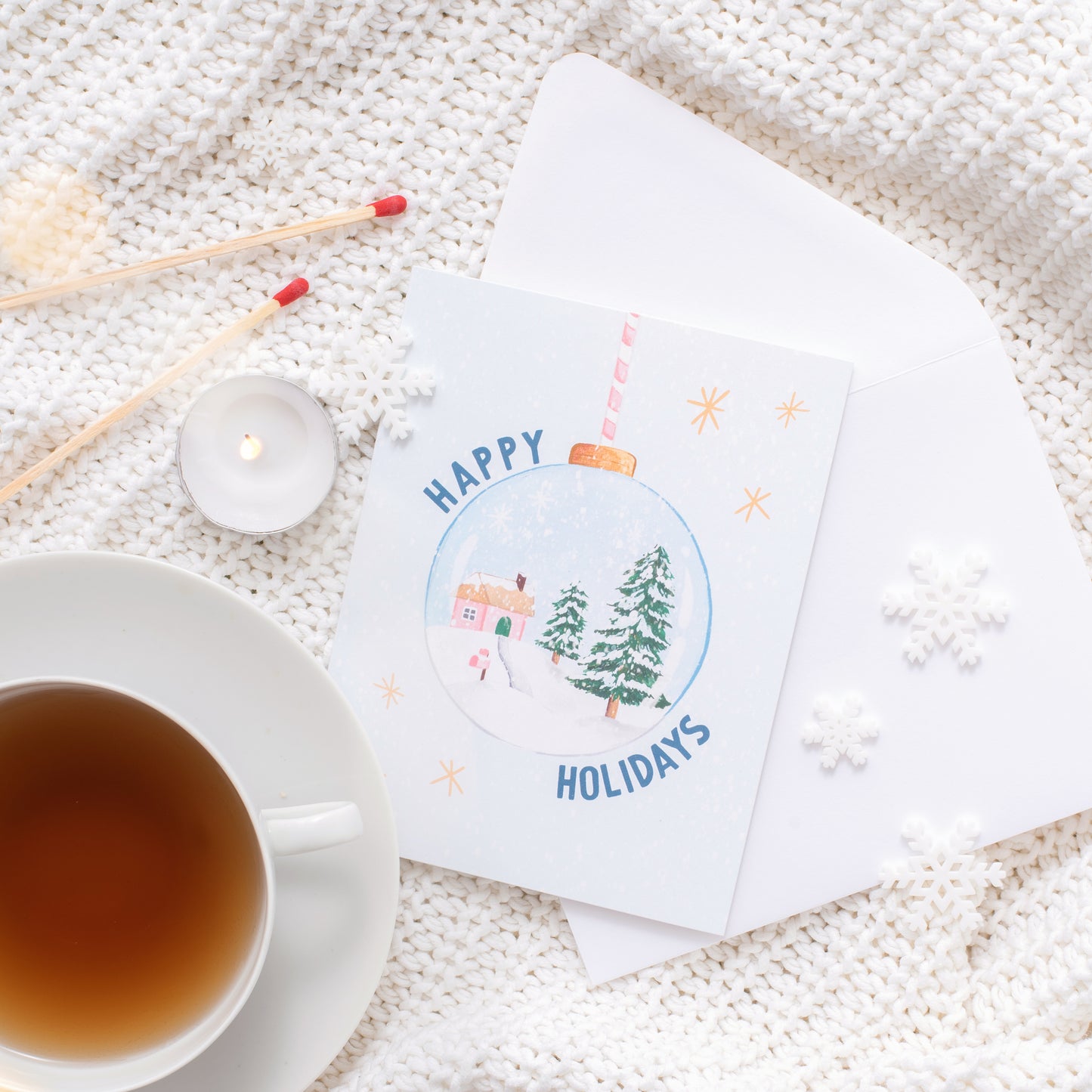Holiday Snow globe Holiday Card