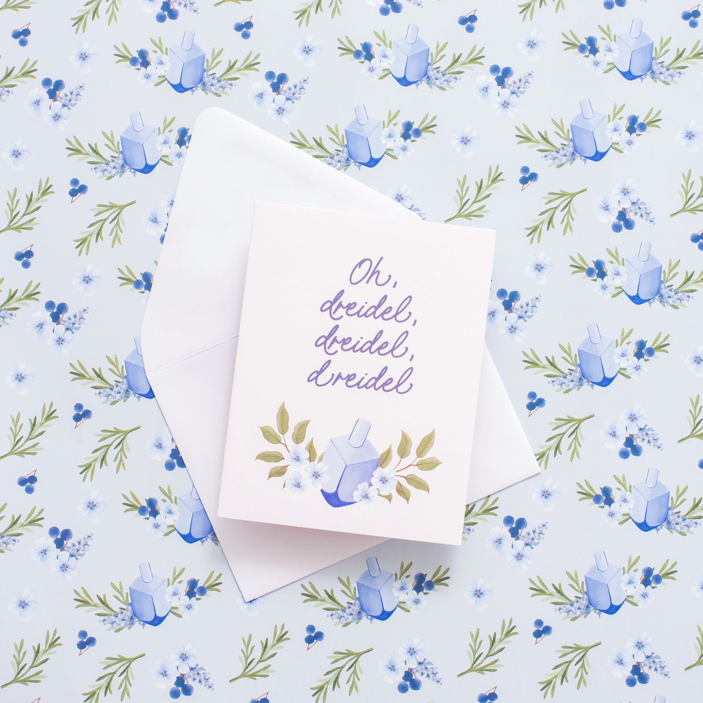 Dreidel Hanukkah Greeting Card