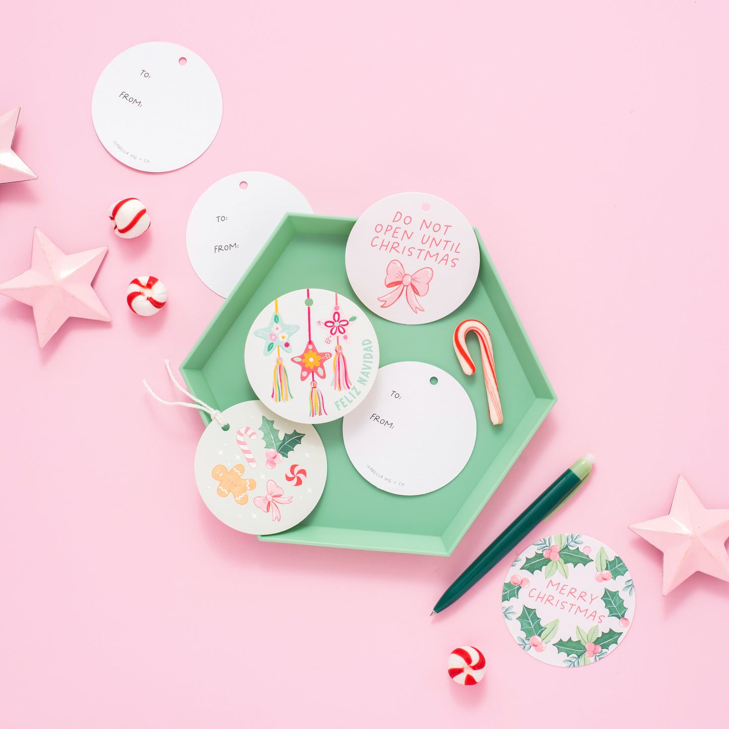 Gingerbread Cheer Circle Gift Tags