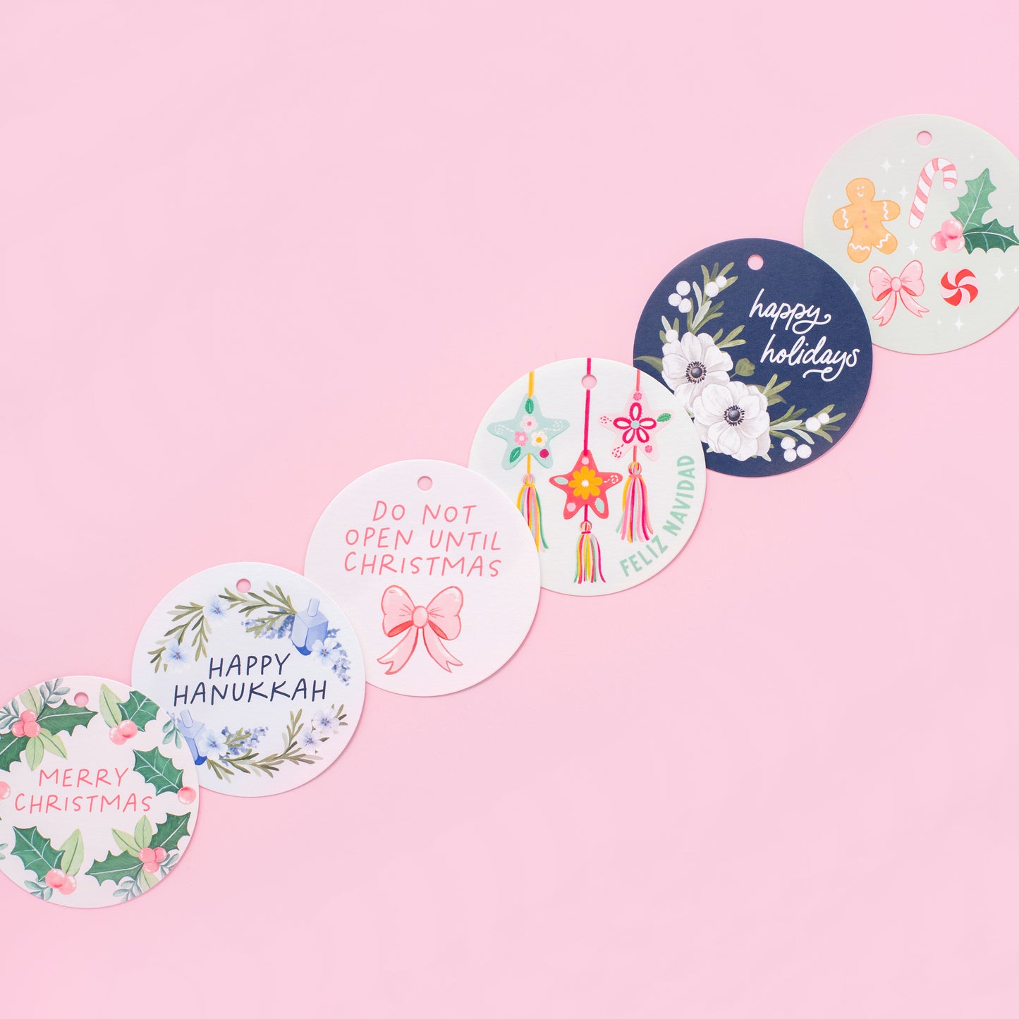 Holly Jolly Circle Gift Tags