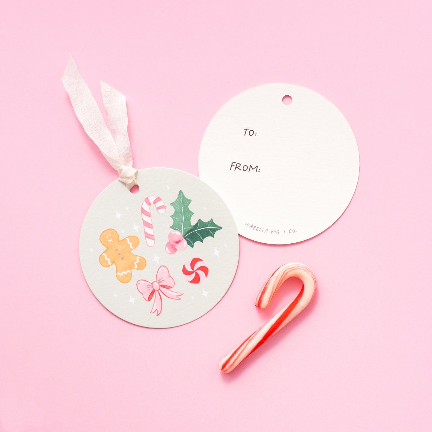 Gingerbread Cheer Circle Gift Tags