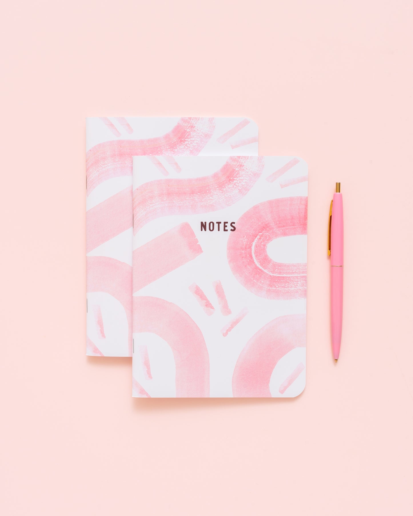 Pink Abstract Brushstrokes Notebook