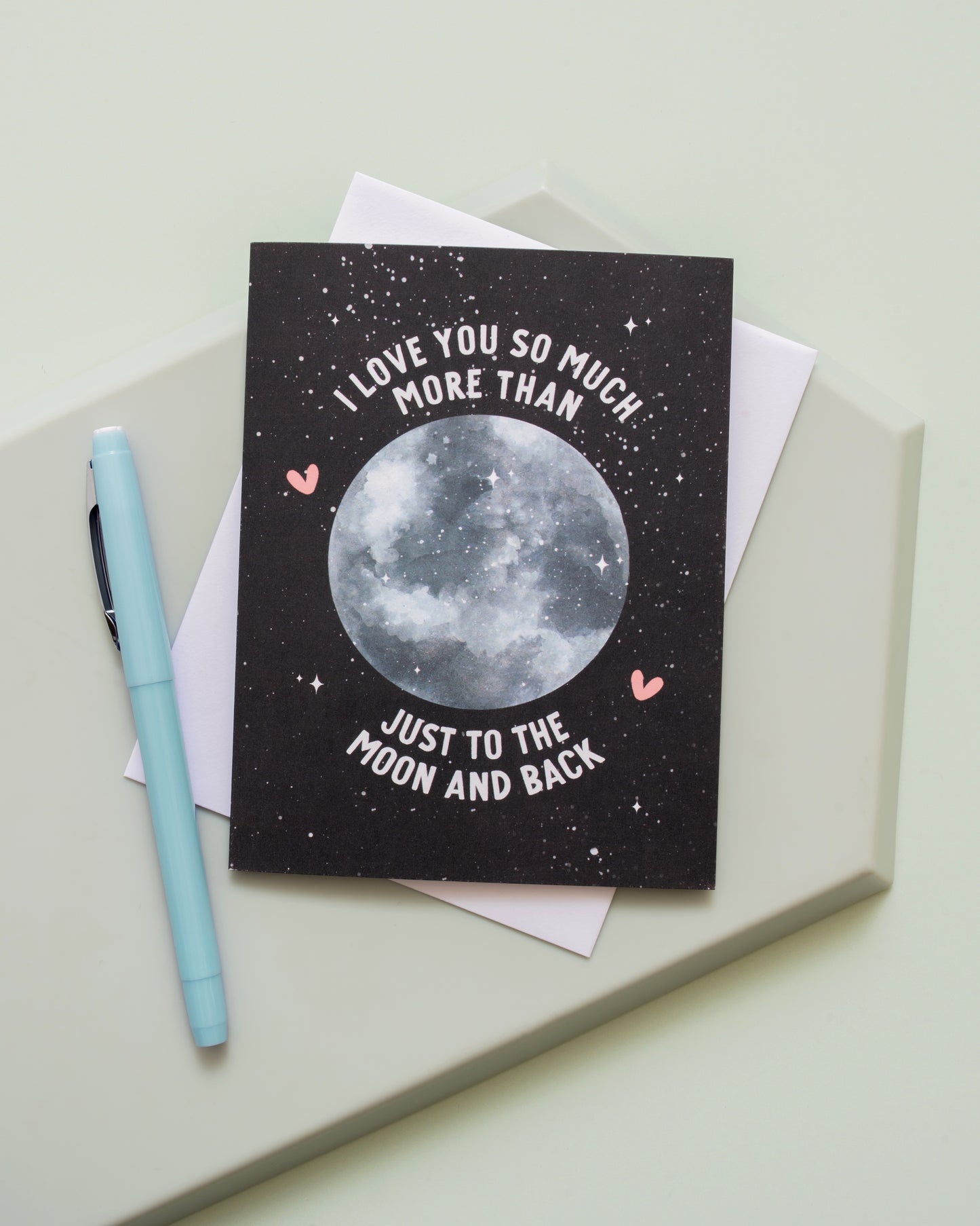 Moon & Back Love Card