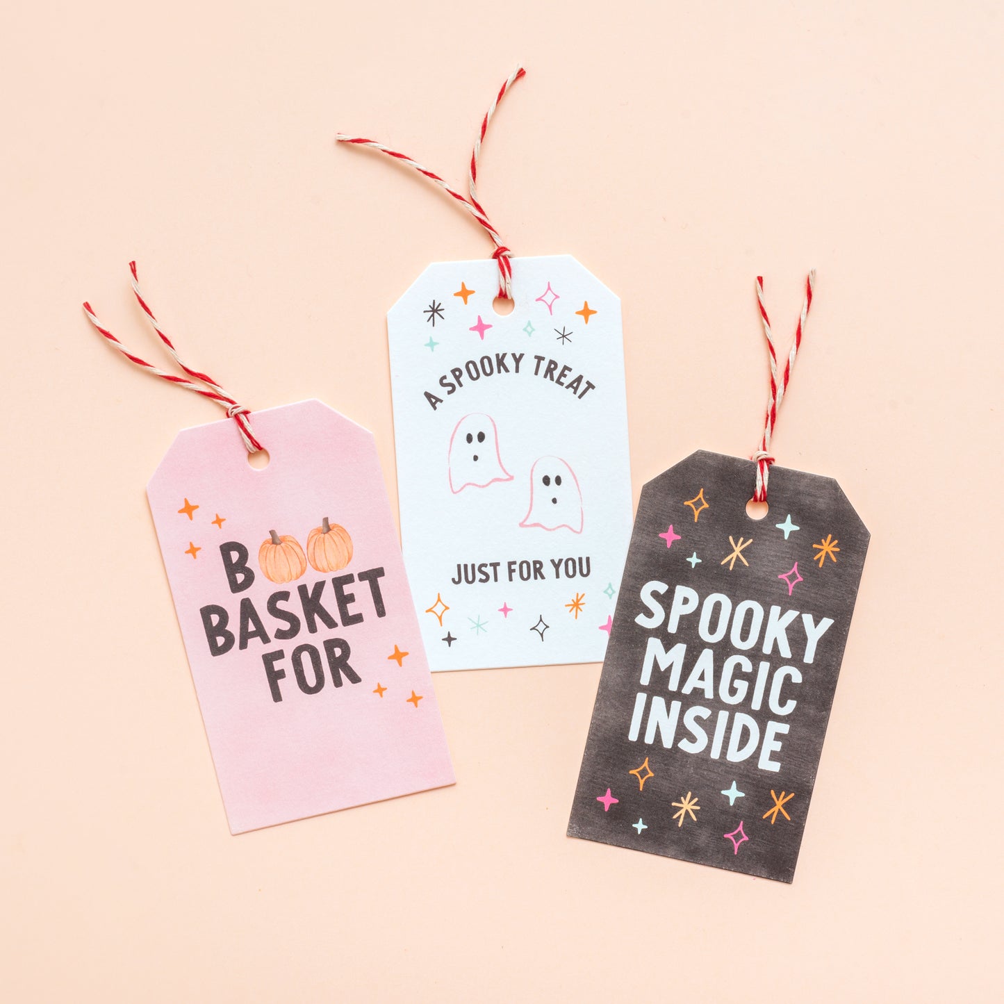Boo Basket Pumpkin Gift Tags