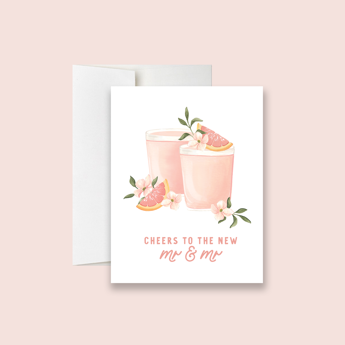Cocktail Cheers for The New Mr & Mr Greeting Card