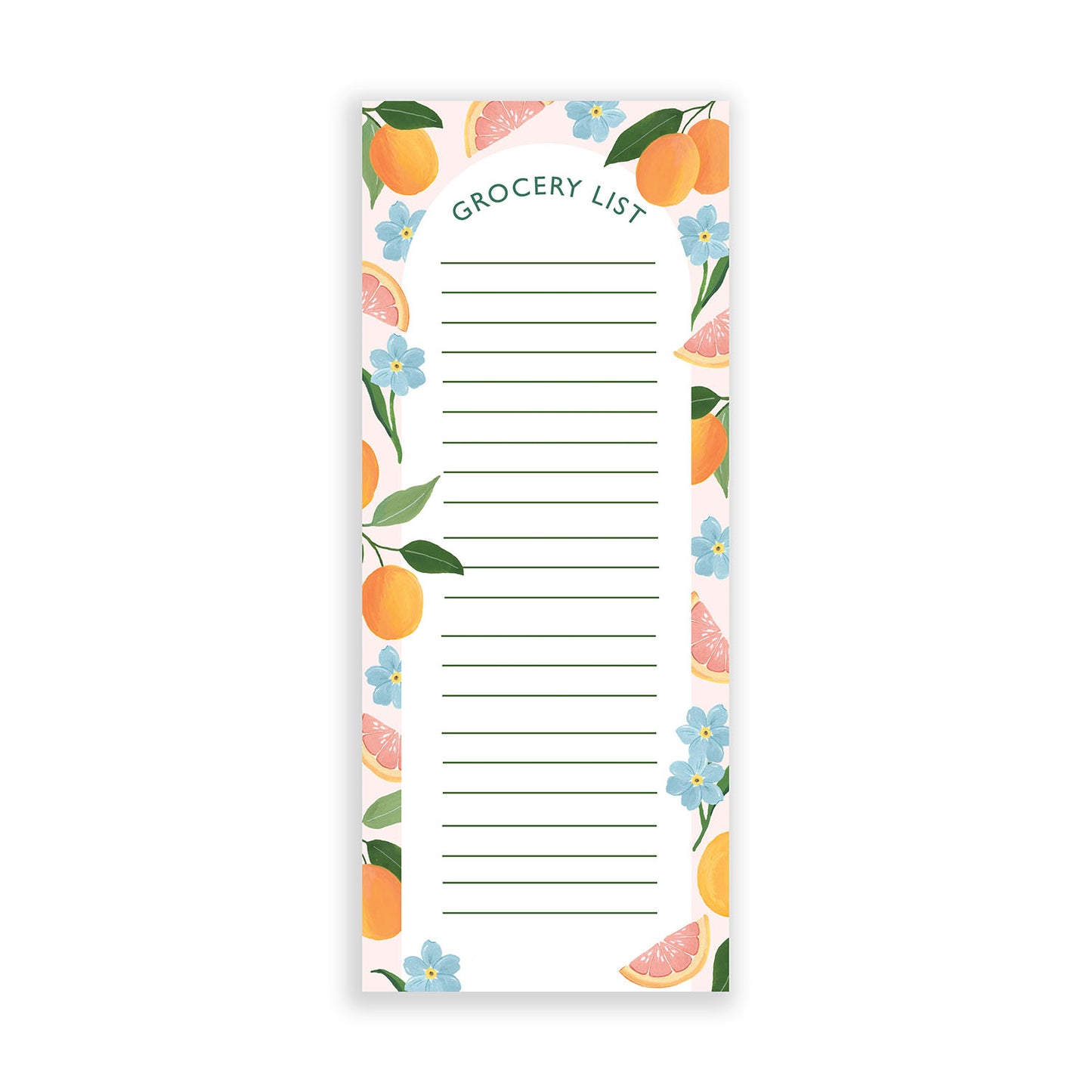 Orange Blossom Grocery List Notepad