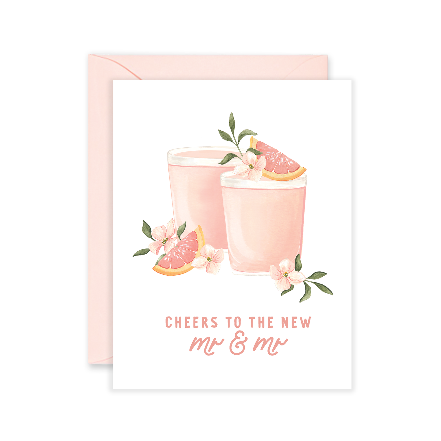 Cocktail Cheers for The New Mr & Mr Greeting Card