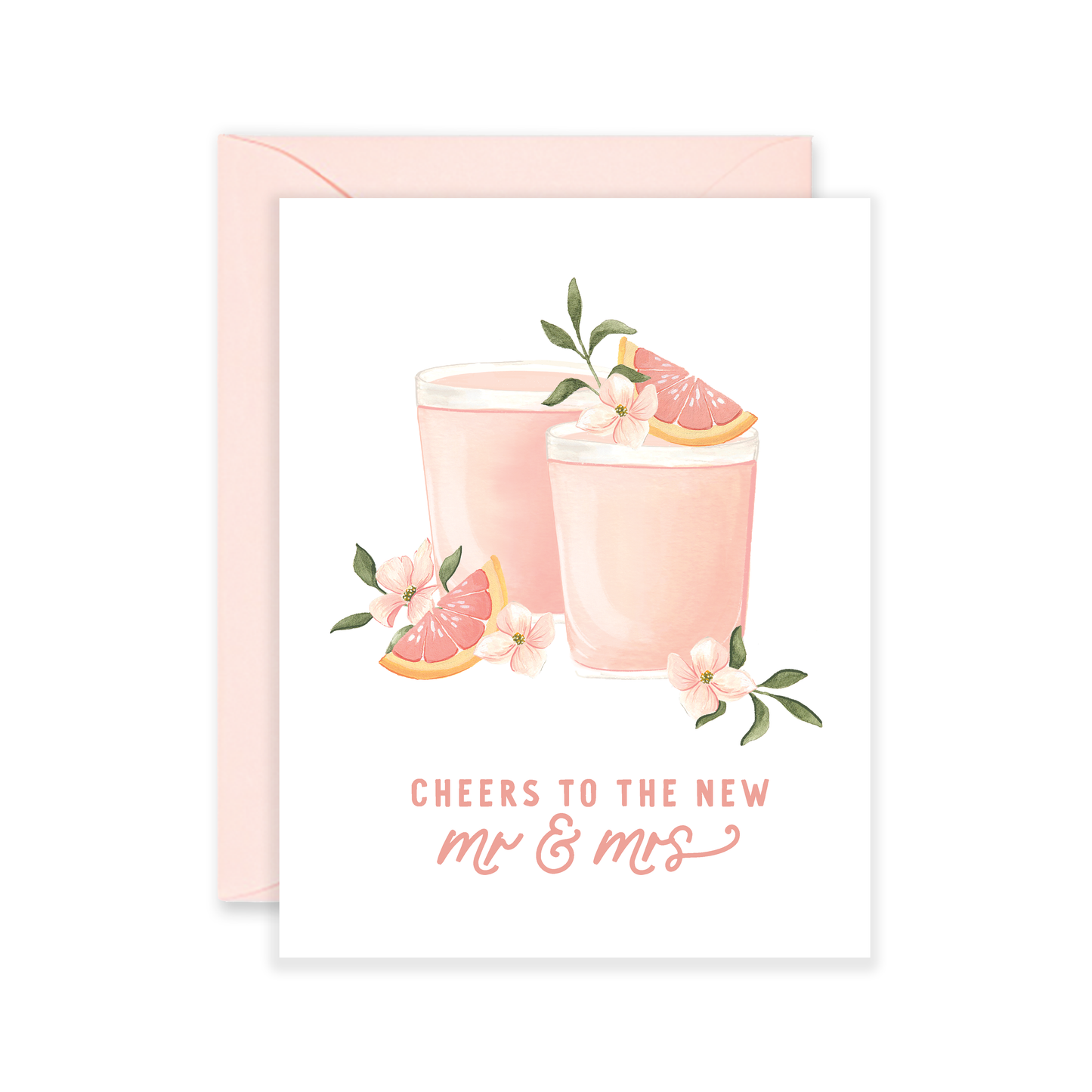 Cocktail Cheers for The New Mr & Mrs Greeting Card