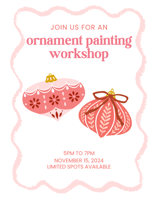 Ornament Painting Workshop November 15, 2024 Ticket