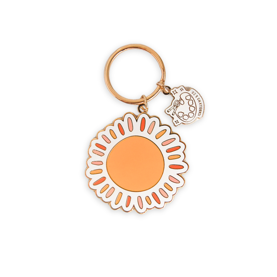 Sun Enamel Keychain