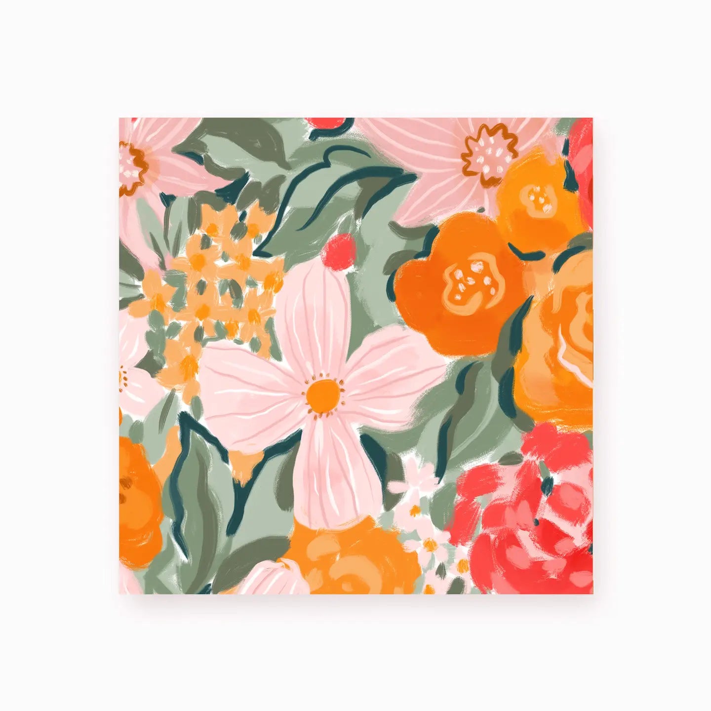 Warm Painted Florals: Small Double-Sided Match Box