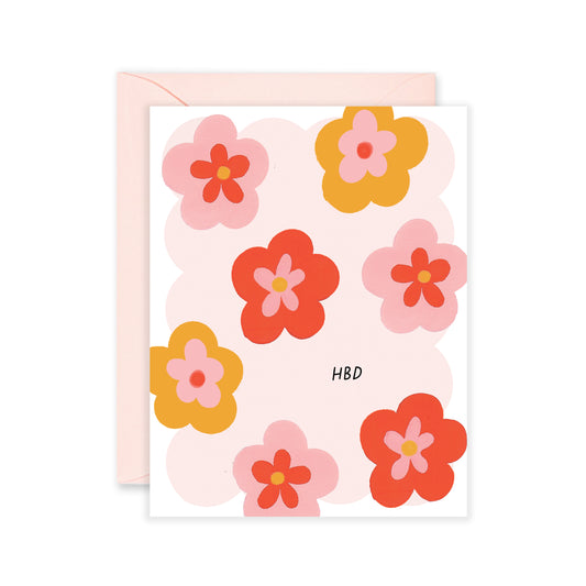 HBD Playful Flowers Greeting card
