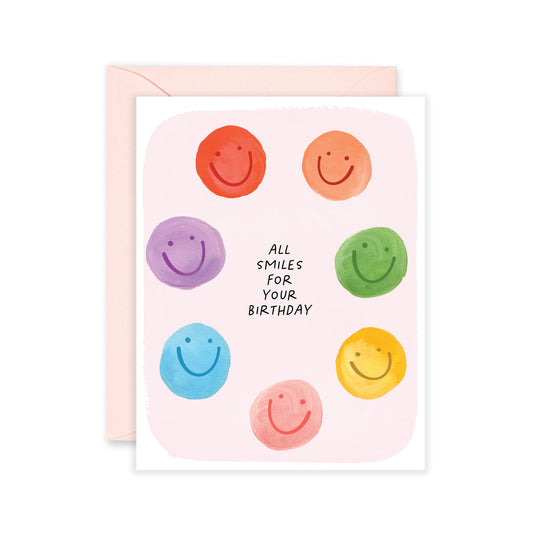 All Smiles Birthday Greeting Card - $2