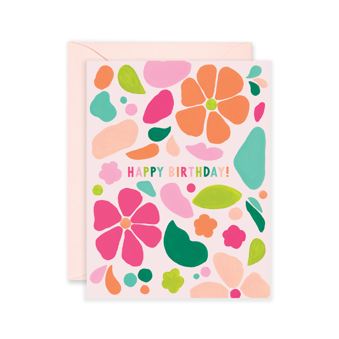 Colorful Birthday Blobs Greeting Card