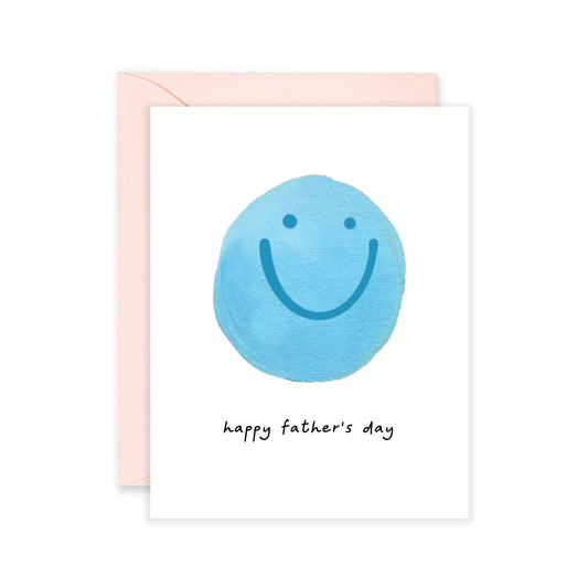 Blue Smiley Father's Day Greeting Card