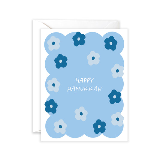 Hanukkah Flowers Greeting Card